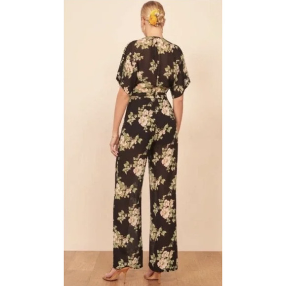 Reformation Lemongrass Jumpsuit Arielle Floral Print Size Small - Picture 3 of 9